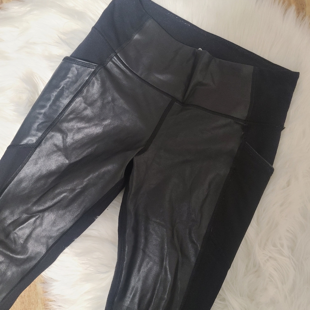 Athleta faux leather leggings